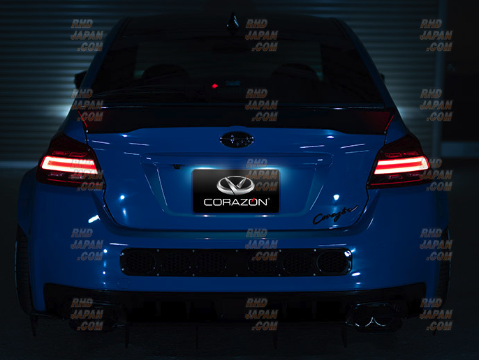 CORAZON WRX LED テールランプ Type-R BLACK Black Corazon Type R Tail Lights For My STI (Designed In
